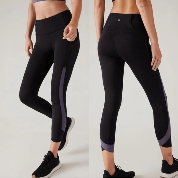 Athleta Pants - Athleta Women’s Ultimate Stash Colorblock 7/8 Craft Tight in Black L